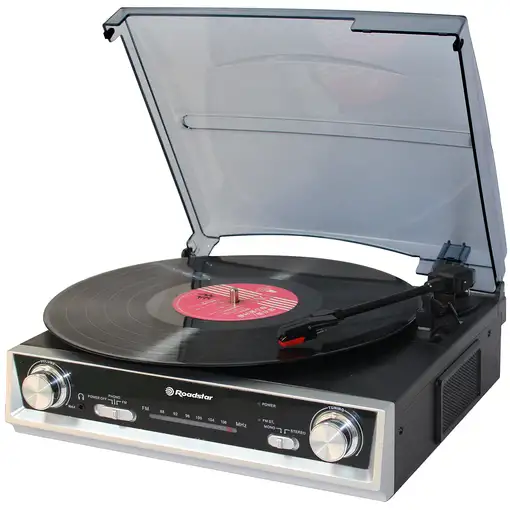 Roadstar TTR-8634 tocadisco Negro, Plata