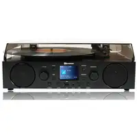 Roadstar TTR-8850ED BT tocadisco Tocadiscos de tracción por correa Negro, Madera