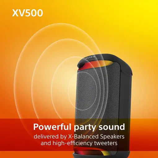 Sony XV500 Altavoz para fiestas Negro