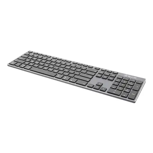 Teclado inalámbrico Tellur Shade, Bluetooth, EE. UU., Alu, gris-negro