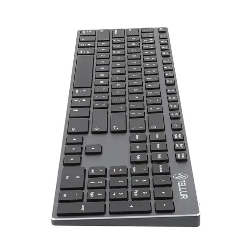 Teclado inalámbrico Tellur Shade, Bluetooth, EE. UU., Alu, gris-negro