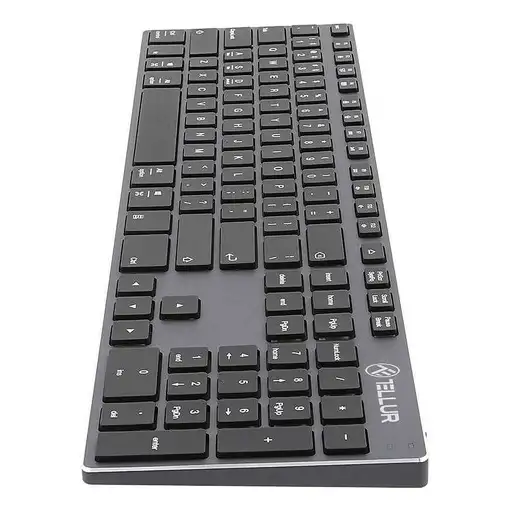 Teclado inalámbrico Tellur Shade, Bluetooth, EE. UU., Alu, gris-negro
