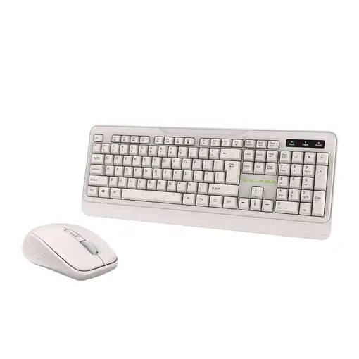 Kit de teclado y ratón inalámbrico Tellur Green, 2,4 GHz, nano receptor, crema