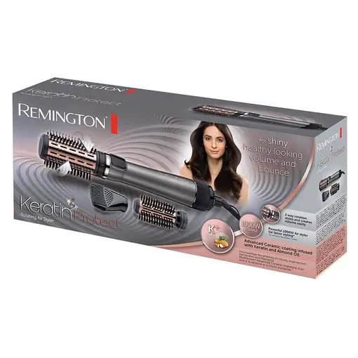 Remington AS8810 Utensilio de peinado Cepillo de aire caliente Vapor Plata, Negro,