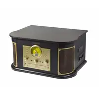 Technaxx TX-103 Tocadiscos de tracción por correa Negro, Oro Semiautomático