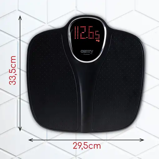 Báscula de Baño Digital, Alta Precisión 180Kg, Pantalla LCD,  BRI-SC1125B, Briebe