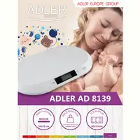 Báscula Bebé Digital hasta 20 kg, Pantalla LCD, Función HOLD  AD8139, Mesko