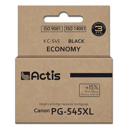 Actis Tinta KH-303BKR para impresoras Canon, sustituye a la Canon PG-545XL; Suprem