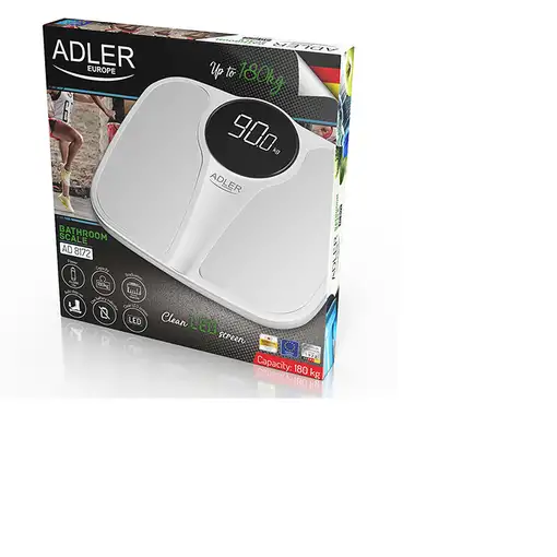 Adler AD 8172W báscula de baño Rectángulo Blanco Báscula personal electrónica