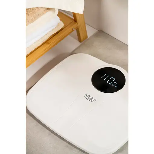 Báscula de Baño Digital, Alta Precisión 180Kg, Pantalla LED, BRI-SC1124W, Briebe
