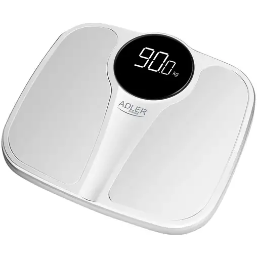 Báscula de Baño Digital, Alta Precisión 180Kg, Pantalla LED, BRI-SC1124W, Briebe