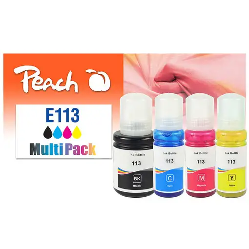 Peach 321322 cartucho de tinta 4 pieza(s) Compatible Rendimiento estándar Negro, C