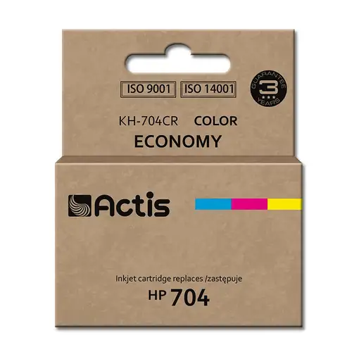 Actis Tinta KH-704CR (sustitución de la HP 704 CN693AE; estándar; 9 ml; color)