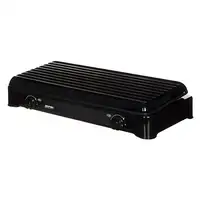 Cocina Gas Portátil Camping, 2 Quemadores, Rejilla Esmaltada, Tapa, KN-02/1KB MPM