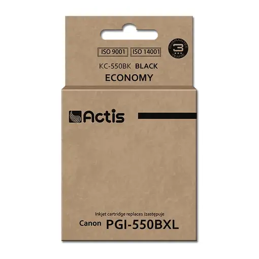 Actis Tinta KC-550Bk (sustituye a la Canon PGI-550BK; estándar; 23 ml; negra)