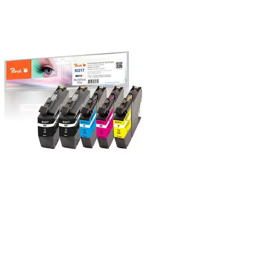 Peach PI500-225 cartucho de tinta 5 pieza(s) Compatible Rendimiento estándar Negro Peach PI500-225 cartucho de tinta 5 pieza(s) Compatible Rendimiento estándar Negro