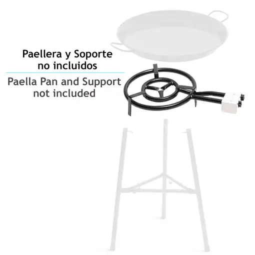 Paellero Doble Aro 50cm, Quemador Gas Butano, Camping, Rosco Paellas,MOD500 Briebe
