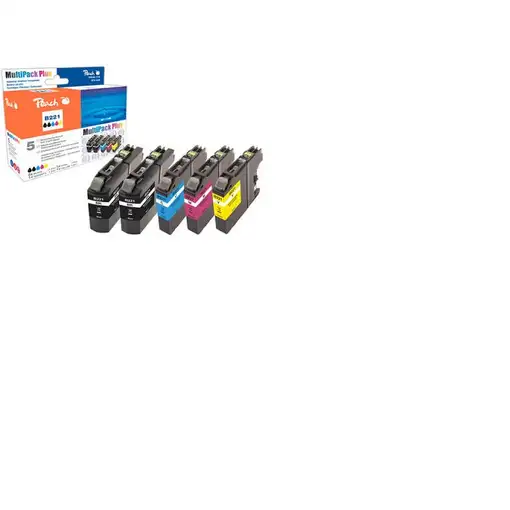 Peach 0F319796 cartucho de tinta 5 pieza(s) Compatible Azul, Cian, Magenta, Amaril
