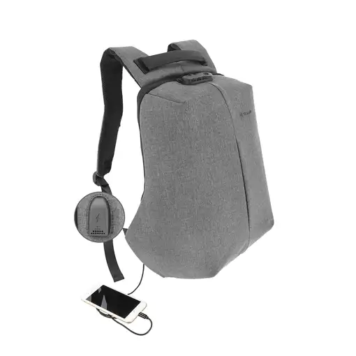 Tellur Mochila Antitheft V2 para portátil, 15.6\, puerto USB, gris