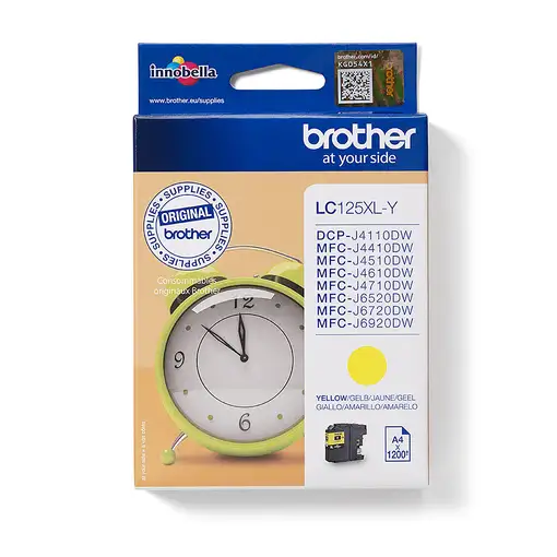 Brother LC125XLYBP cartucho de tinta 1 pieza(s) Original Amarillo