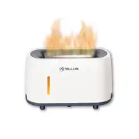 Difusor de Aromas Tellur Flame, 240ml, 12 horas, mando a distancia, blanco