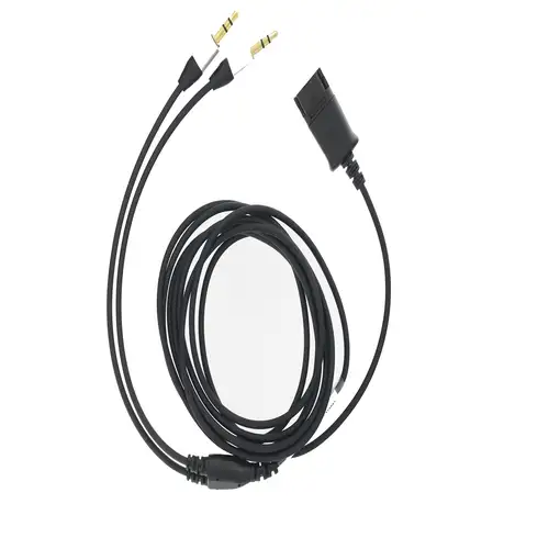 Cable adaptador Tellur QD a 2 x Jack de 3,5 mm, 2,2 m, negro