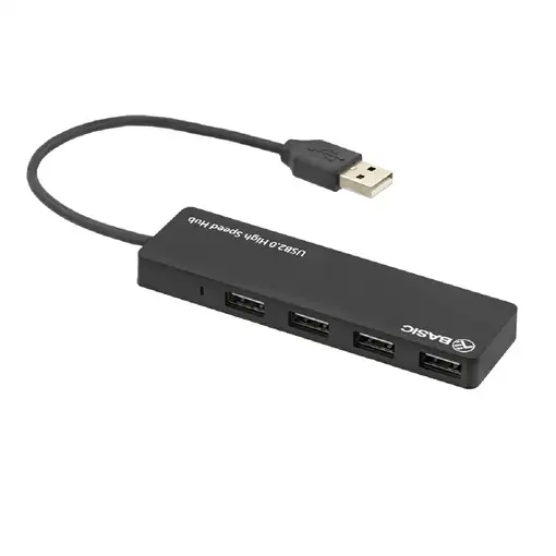 Tellur Basic USB Hub, 4 puertos, USB 2.0, negro