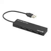 Tellur Basic USB Hub, 4 puertos, USB 2.0, negro
