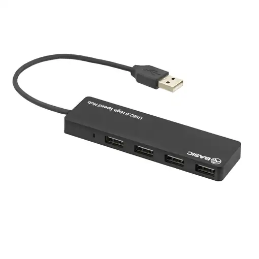 Tellur Basic USB Hub, 4 puertos, USB 2.0, negro