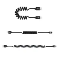 Cable de Datos Extensible Tellur USB a Lightning, 3A, 1.8m, negro