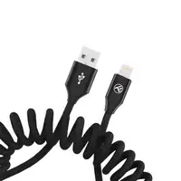 Cable de Datos Extensible Tellur USB a Lightning, 3A, 1.8m, negro
