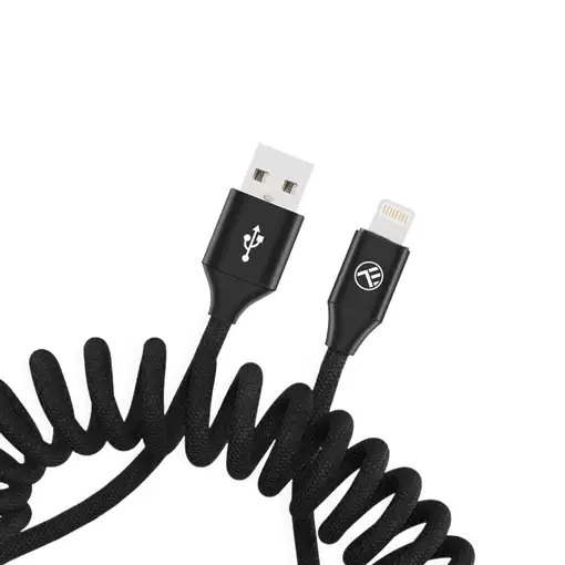 Cable de Datos Extensible Tellur USB a Lightning, 3A, 1.8m, negro