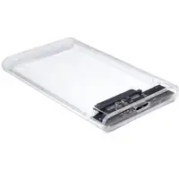 Inter-Tech GD-25000 Caja de disco duro (HDD) Transparente 2.5"