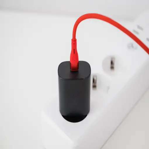 Cable de datos de silicona Tellur tipo C a tipo C, 3A, PD60W, 1 m, rojo