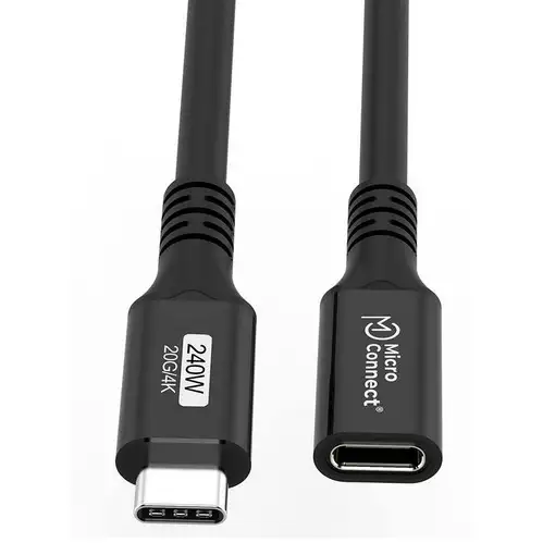 Microconnect USB3.2CC2EX cable USB USB 3.2 Gen 2x2 2 m USB C Negro
