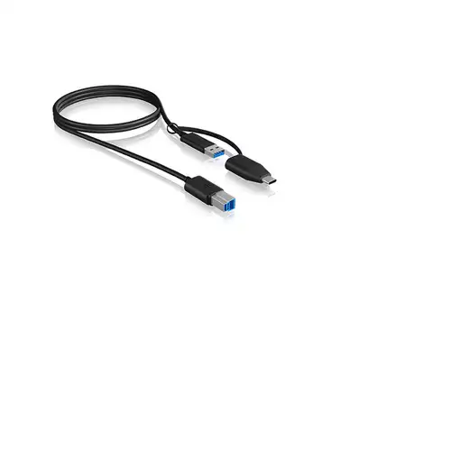 ICY BOX IB-CB032 cable USB USB 3.2 Gen 1 (3.1 Gen 1) 1 m USB B USB A Negro