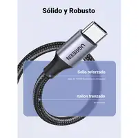 Ugreen 60126 cable USB 1 m USB C USB A Negro, Gris