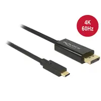 DeLOCK 85257 adaptador de cable de vídeo 3 m USB Tipo C DisplayPort Negro