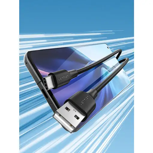Vention Cable USB 2.0 3A CTHBG/ USB Tipo-C Macho - USB Macho/ 1.5m/ Negro