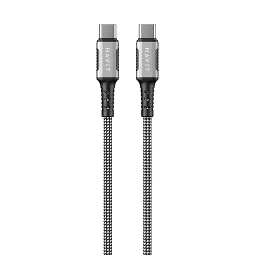 Havit 6939119077549 cable USB 1 m USB C Negro, Plata, Blanco