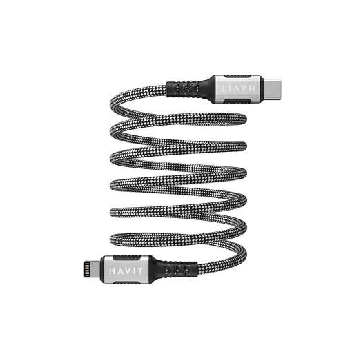 Havit 6939119077563 cable de conector Lightning 1 m Negro, Plata