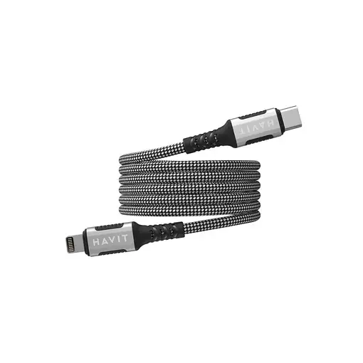 Havit 6939119077563 cable de conector Lightning 1 m Negro, Plata