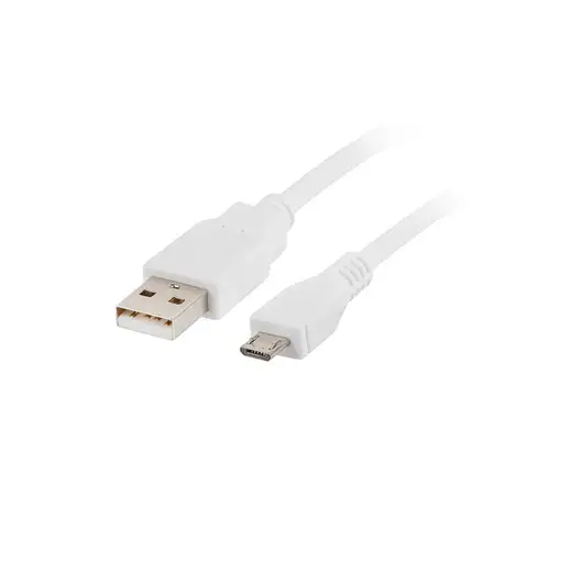 Lanberg CA-USBM-10CC-0018-W cable USB USB 2.0 1,8 m Micro-USB B USB A Blanco