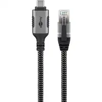 Goobay 70696 cambiador de género para cable USB C RJ-45 Negro, Plata Goobay 70696 cambiador de género para cable USB C RJ-45 Negro, Plata