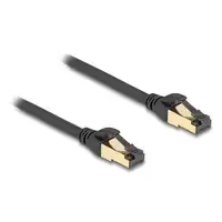DeLOCK Cable de red RJ45 Cat.6A macho a macho S/FTP negro, 10 m, con cable Cat.7 b