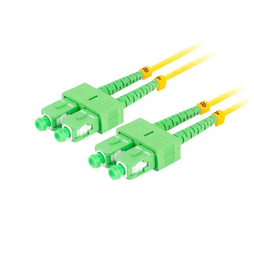 Lanberg FO-SASA-SD11-0020-YE Cable de fibra óptica e InfiniBand 2 m SC Verde, Amar