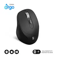 Ratón Comfort Ergo Dual Mouse Batería Negro