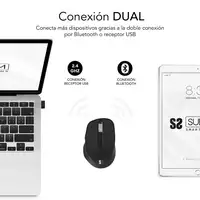 Ratón Comfort Ergo Dual Mouse Batería Negro