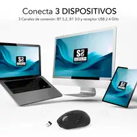 Ratón Comfort Ergo Dual Mouse Batería Negro