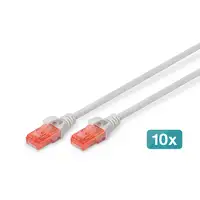 Digitus Cabe de conexión CAT 6 U/UTP- LSZH, 10 piezas